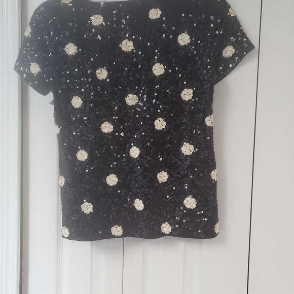 J. Crew Sequin Polka Dot Top - Picture 3 of 8
